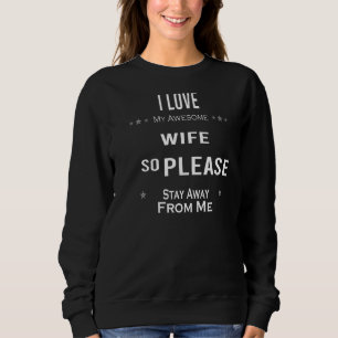 Sweatshirt J'Aime Ma Femme Aimante Aime Femme De Mari Dea