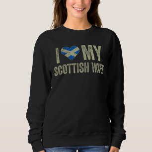 Sweatshirt J'aime ma femme écossaise Ecosse Drapeau drôle Hus