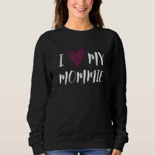 Sweatshirt J'Aime Ma Maman Vêtements Familiaux Costume M