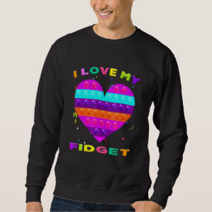 Sweatshirt J'Aime Mes Fidgets Pop It Heart Game Toddler Fidge