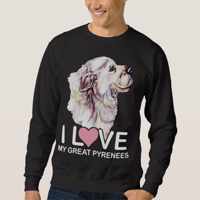 Sweatshirt J'Aime Mes Grands Pyrénées (Devant)