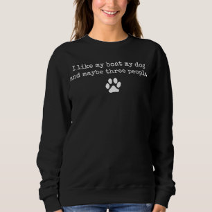 Sweatshirt J'Aime Mon Bateau Mon Chien Et Peut-Être 3 Personn