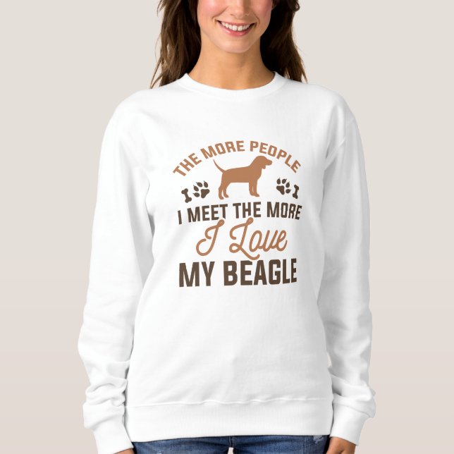 Sweatshirt J'aime mon Beagle (Devant)