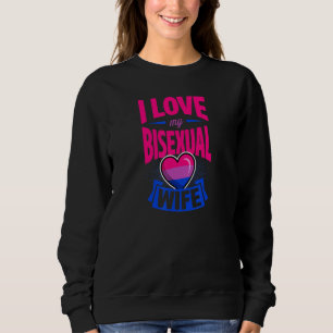 Sweatshirt J'Aime Mon Bisexuel Femme Cute Bi Pride Anniversai