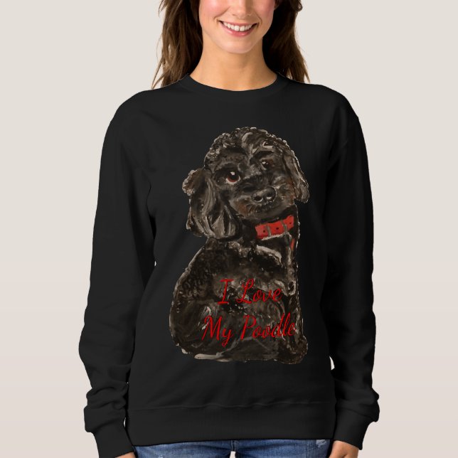 Sweatshirt J'aime mon caniche (Devant)
