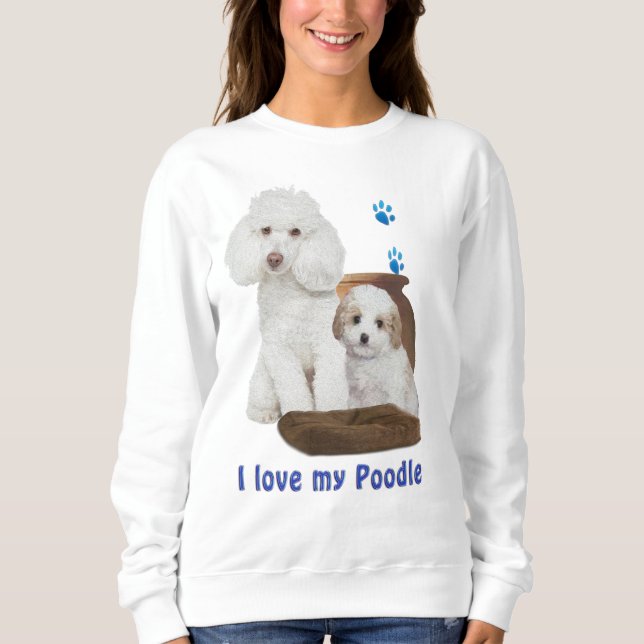 Sweatshirt J'aime mon caniche (Devant)