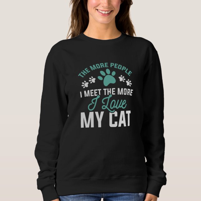 Sweatshirt J'aime mon chat (Devant)