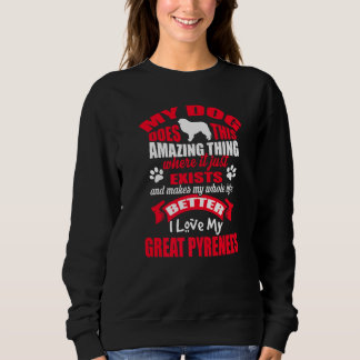 Sweatshirt J'aime mon chien des Pyrénées chiot