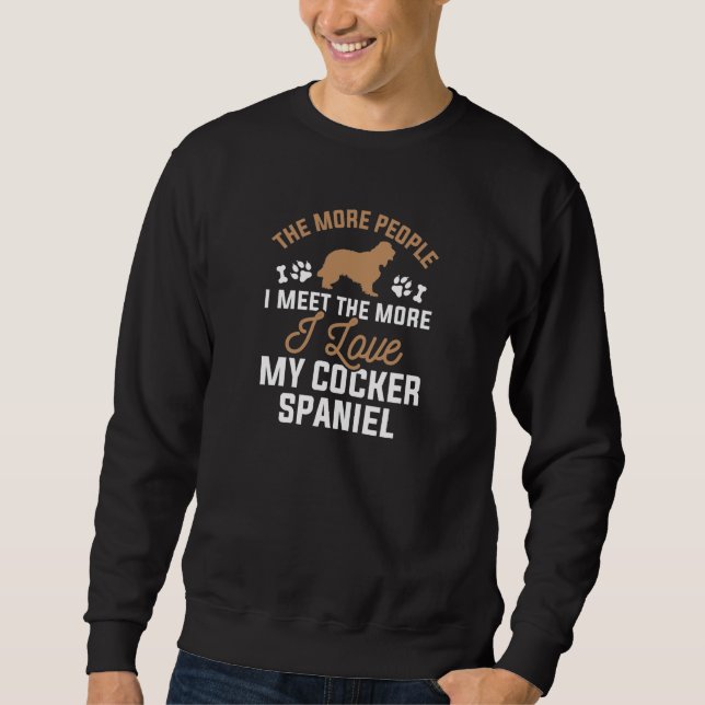 Sweatshirt J'Aime Mon Cocker Spaniel (Devant)