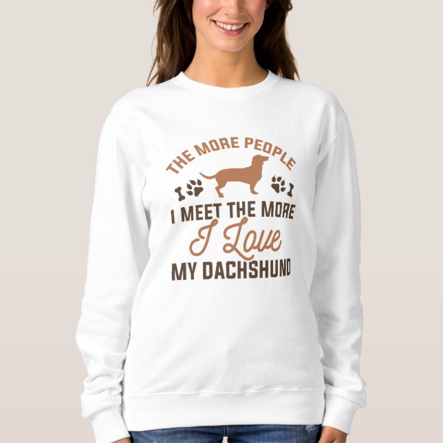 Sweatshirt J'Aime Mon Dachshund (Devant)