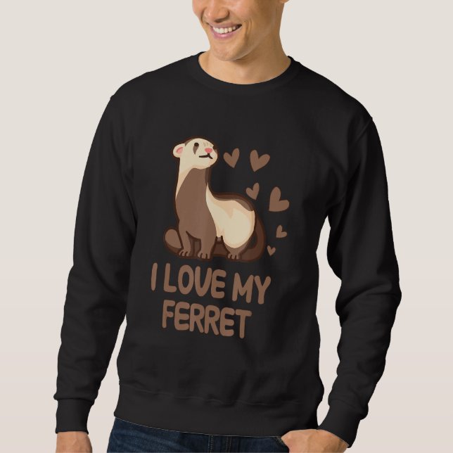 Sweatshirt J'Aime Mon Ferret (Devant)