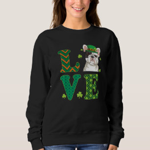 Sweatshirt J'Aime Mon Jour de la Saint Patrick Français Chien