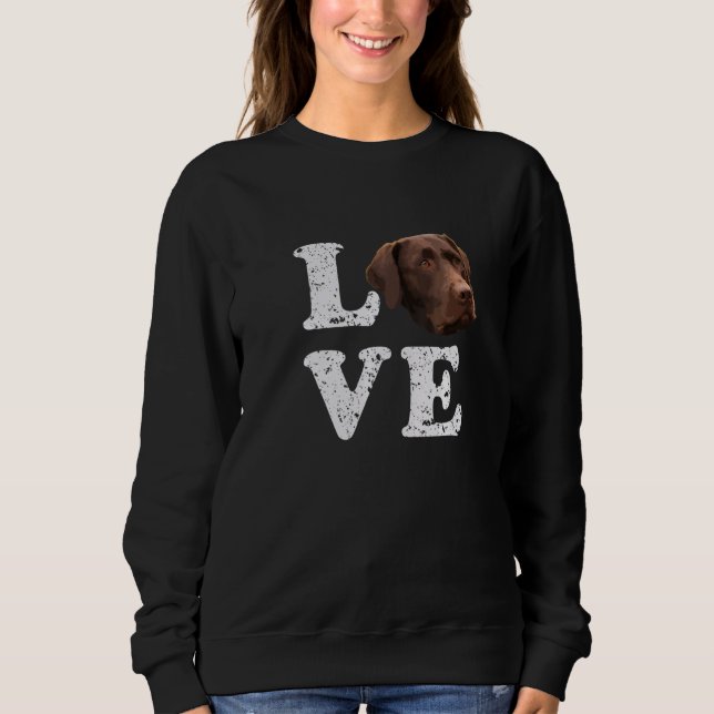 Sweatshirt J'Aime Mon Laboratoire De Chocolat Labrador Retrie (Devant)