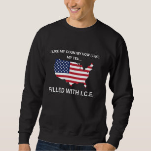 Sweatshirt J'aime mon pays comme j'aime mon thé rempli de gla