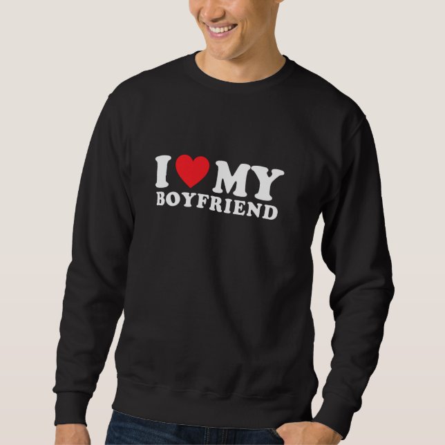 Sweatshirt J'Aime Mon Petit Ami J'Aime Mon Petit Ami Bf Pullo (Devant)