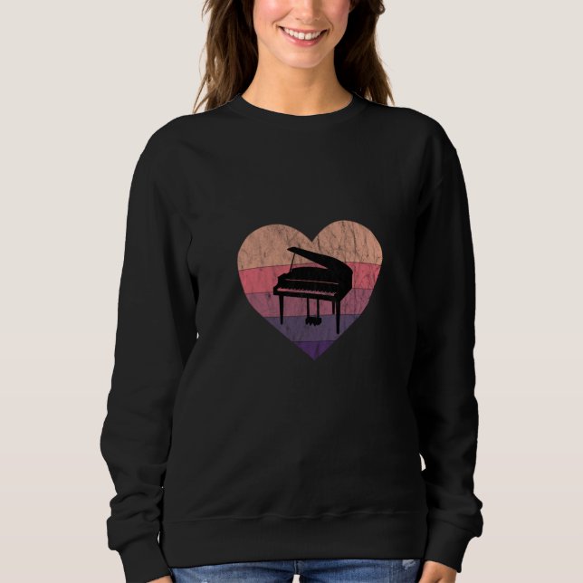 Sweatshirt J'aime mon piano à queue (Devant)
