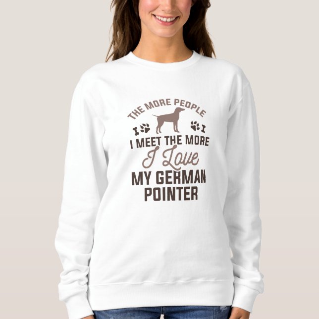 Sweatshirt J'aime mon pointer allemand (Devant)