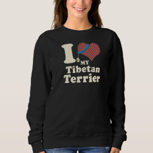 Sweatshirt J'Aime Mon Propriétaire Tibétain Terrier Heart Dog