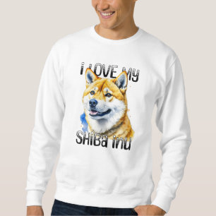 Sweatshirt J'Aime Mon Shiba Inu   Propriétaire de chien
