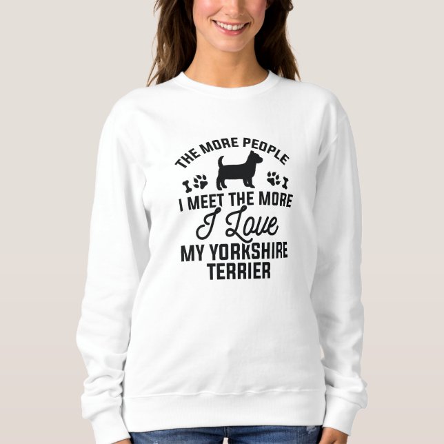 Sweatshirt J'Aime Mon Yorkshire Terrier (Devant)