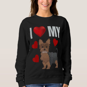 Sweatshirt J'Aime Mon Yorkshire Terrier Yorkie Chien Chien Ch