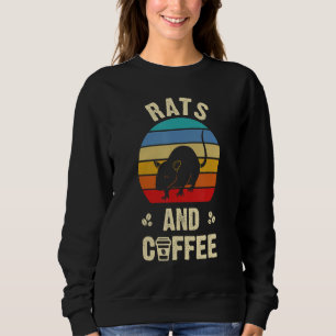 Sweatshirt J'aime Rats & Coffee Funny vintage Pet amoureux de