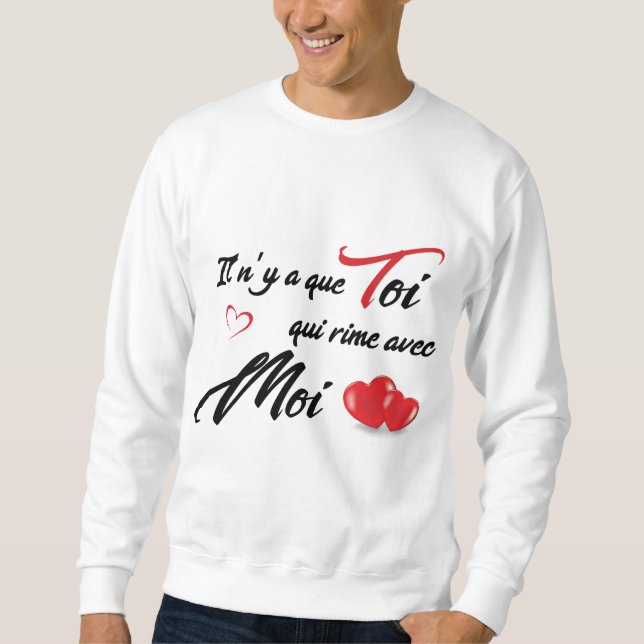 Sweatshirt j'aime sain valentin  (Devant)