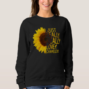Sweatshirt J'Aime Vraiment Chameleons Femmes Hommes Tournesol