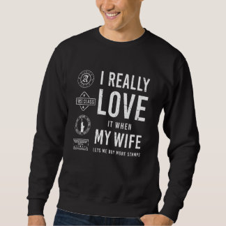 Sweatshirt J'aime vraiment quand ma femme collectionneuse de