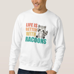 Sweatshirt J'Aime Vraiment Racoons Cute Raccoon