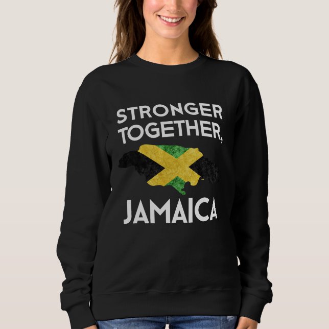 Sweatshirt Jamaica Strong Hurricane Melissa Support (Devant)