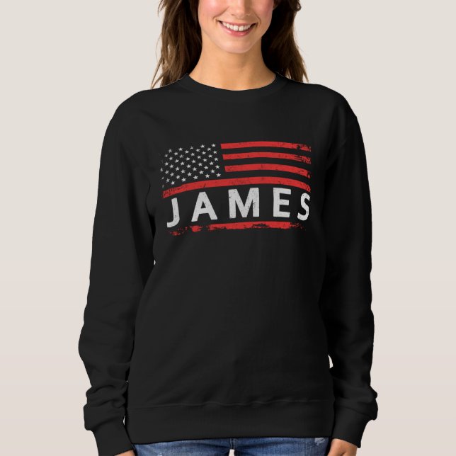 SWEATSHIRT JAMES AMERICAN FLAG  FOR JAMES (Devant)