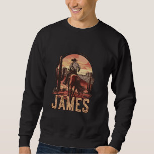 Sweatshirt James Western Country Cowboy Enfants Enfants Enfan