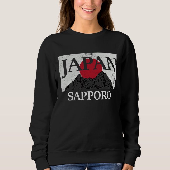 Sweatshirt Japan Sapporo Fuji san flag (Devant)