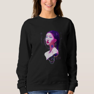 Sweatshirt Japon Cyberpunk Vaporwave Ai Sci Fi Tokyo Aestheti