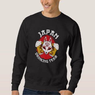 Sweatshirt Japon Équipe Boire Bière Alcool Pub Party Kitsune