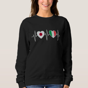 Sweatshirt Japon et Italie Drapeau Italien Drapeaux
