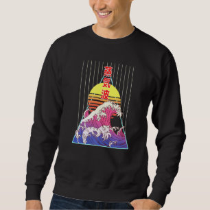 Sweatshirt Japon Kanagawa Grande vague Vaporwave Retro Asie