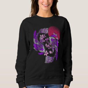 Sweatshirt Japonais Koi Poisson Pond Cherry Blossom Nishikigo