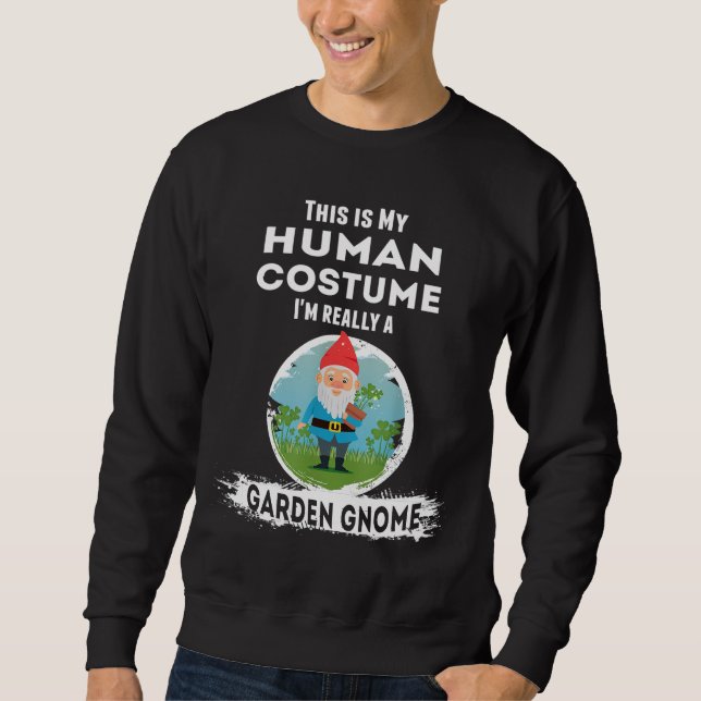 Sweatshirt Jardin Gnome Costume Halloween Costume humain (Devant)