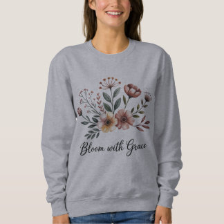 Sweatshirt Jardin Vintage  fleuri Fleur sauvage