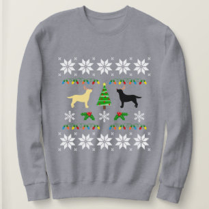 Sweatshirt Jaune et Noir Labrador Vilain Noël