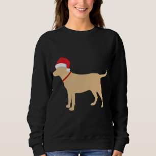 Sweatshirt Jaune Lab Santa Hat Cute Labrador Noël