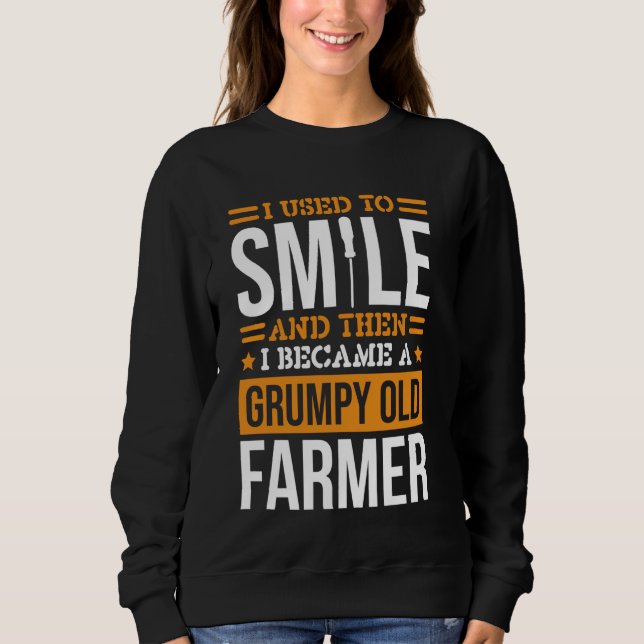 Sweatshirt J'avais l'habitude de sourire de la conception agr (Devant)