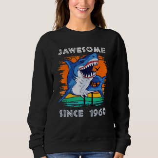 Sweatshirt Jawsome Awesome Since 1960 Sharks Sea Ocean Fans B