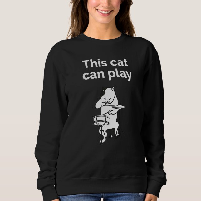 Sweatshirt Jazz Cat Drummer (Devant)