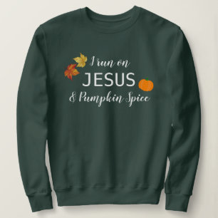 Sweatshirt Je Coure Sur Jésus Et Citrouille T-shirt Épice