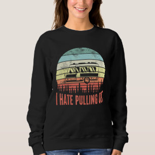 Sweatshirt Je déteste sortir Retro Sunset Papa