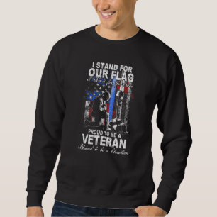 Sweatshirt Je me tiens pour notre drapeau agenouillé pour la