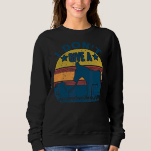 Sweatshirt Je m'en fiche de l'âne du rat Rétro Vintage 3